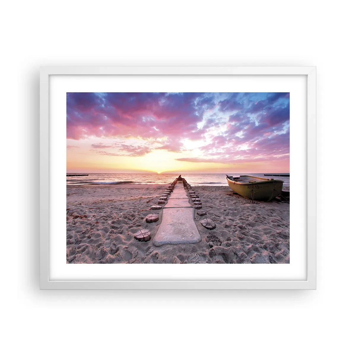 Poster in cornice bianca - Un momento profondo - 50x40 cm