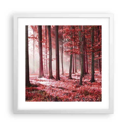 Poster in cornice bianca - Anche rosso è bello - 40x40 cm