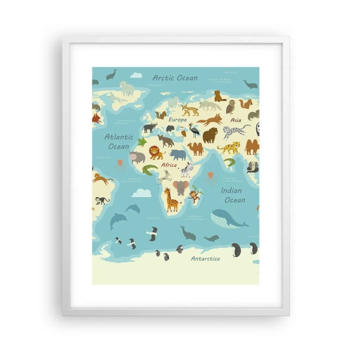 Poster in cornice bianca - Buoni vicini - 40x50 cm