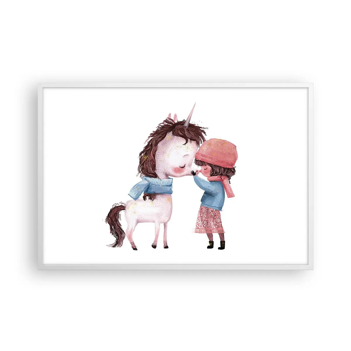 Poster in cornice bianca - Racconto d'inverno - 91x61 cm