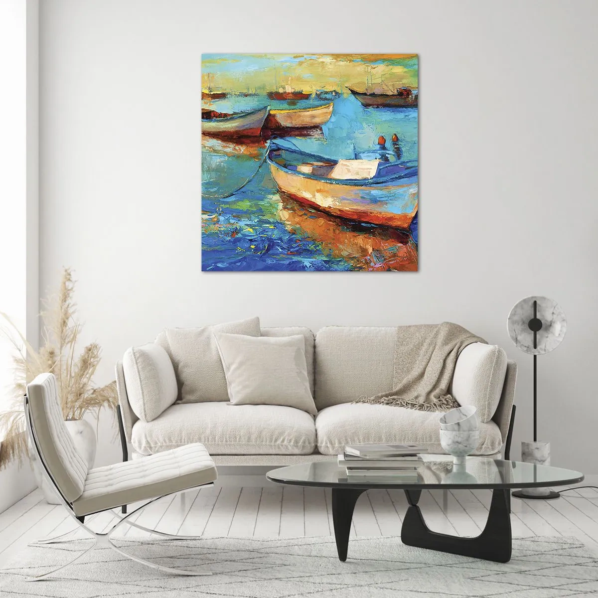 Quadro su vetro - Nella baia del sud - 60x60 cm