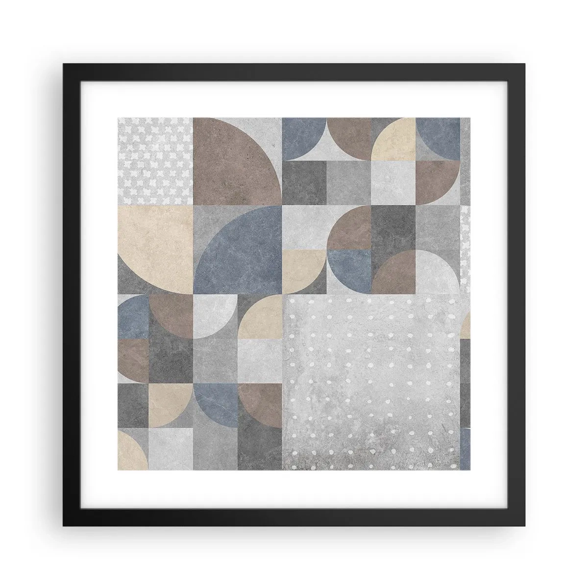 Poster in cornice nera - Fantasia di ceramica - 40x40 cm