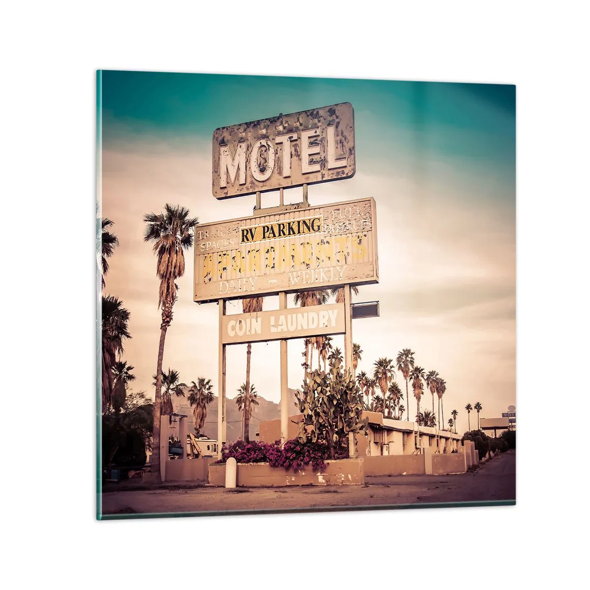 Quadro su vetro - Qui il tempo si è fermato - 70x70 cm