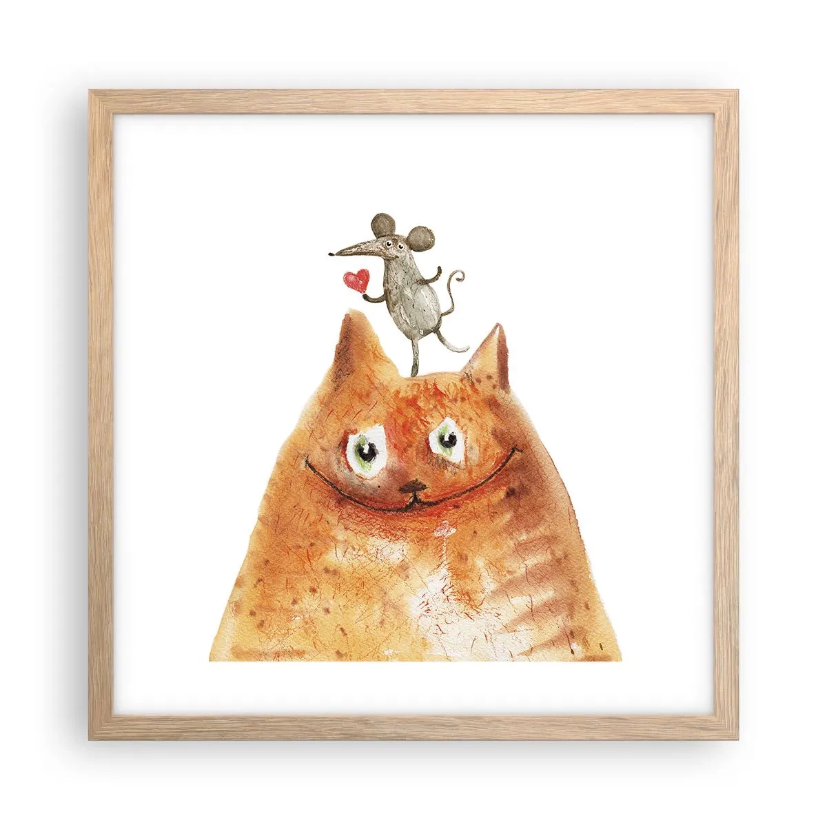 Poster in cornice rovere chiaro - I paradossi dell'amore - 40x40 cm