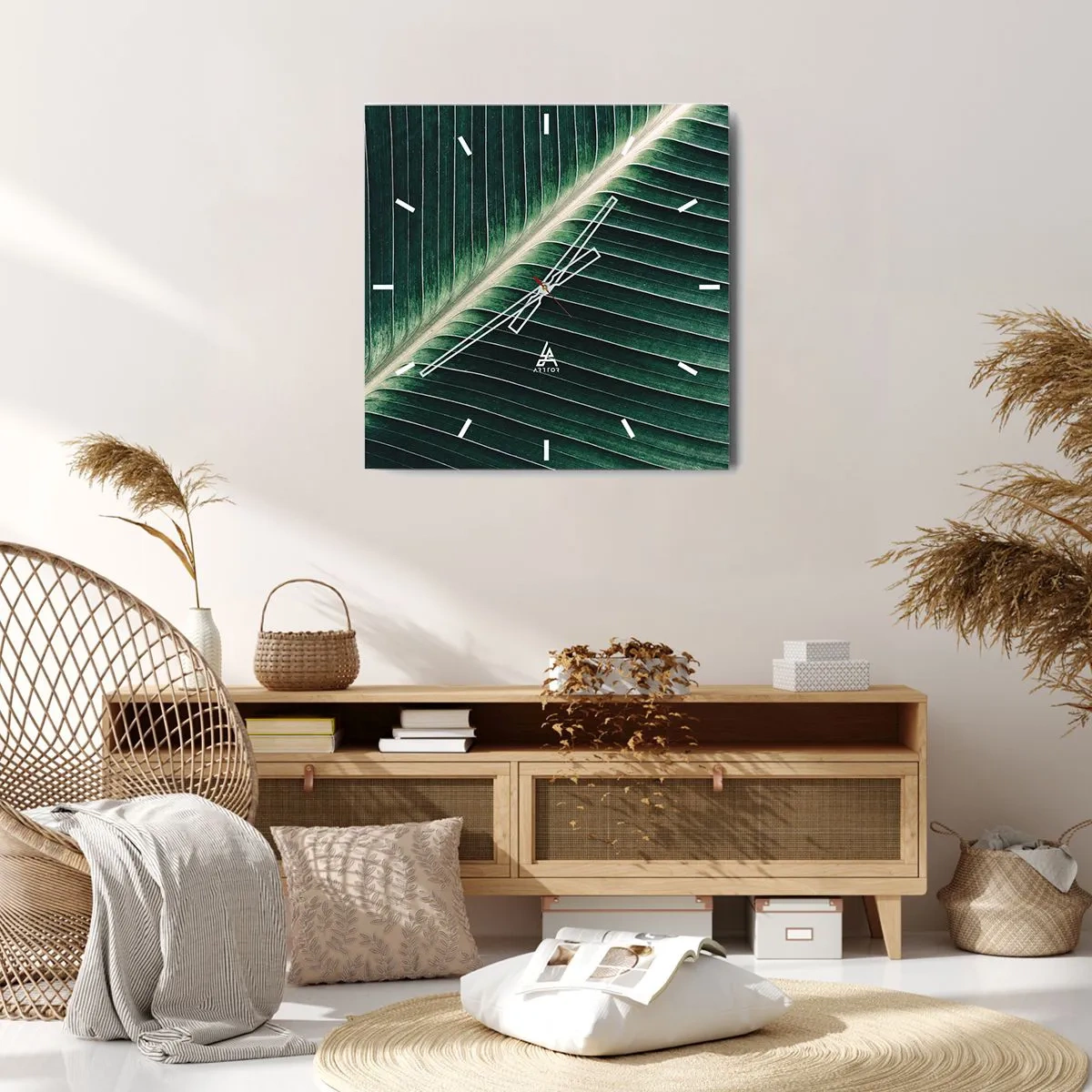 Orologio da parete - Orologio in Vetro - Il ritmo della natura - 40x40 cm