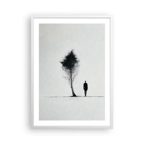 Poster in cornice bianca - Tutti viaggiamo  - 50x70 cm