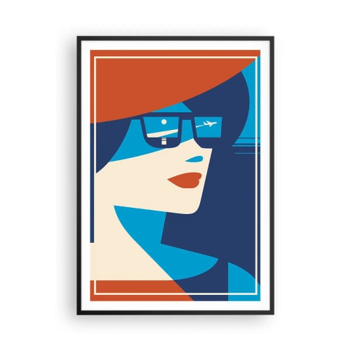 Poster in cornice nera - Viaggio di vacanze - 70x100 cm