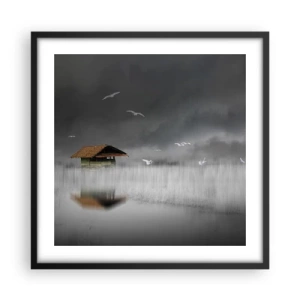 Poster in cornice nera - Riparo dalla pioggia - 50x50 cm