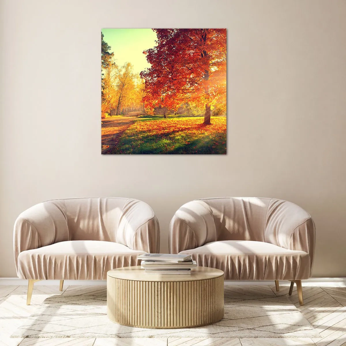 Quadro su vetro - Rosso è bello - 40x40 cm