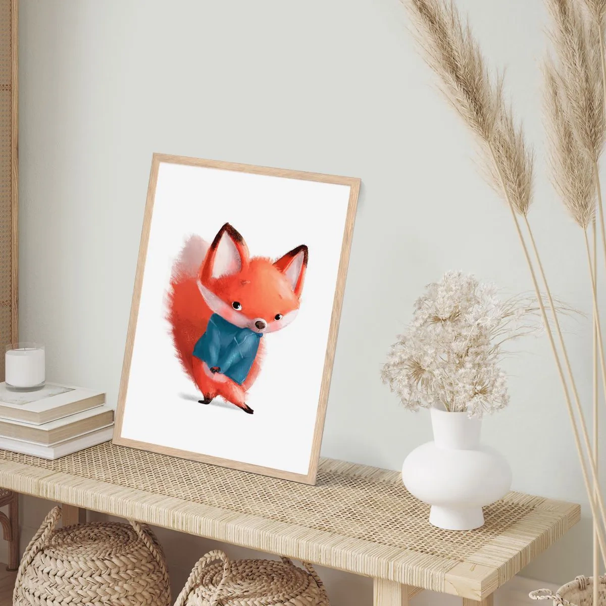 Poster in cornice rovere chiaro - Ci sto bene? - 30x40 cm