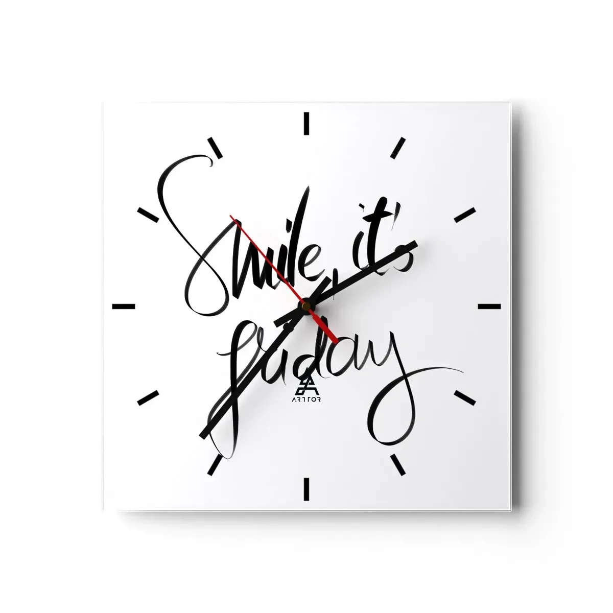 Orologio da parete - Orologio in Vetro - Vera gioia - 40x40 cm