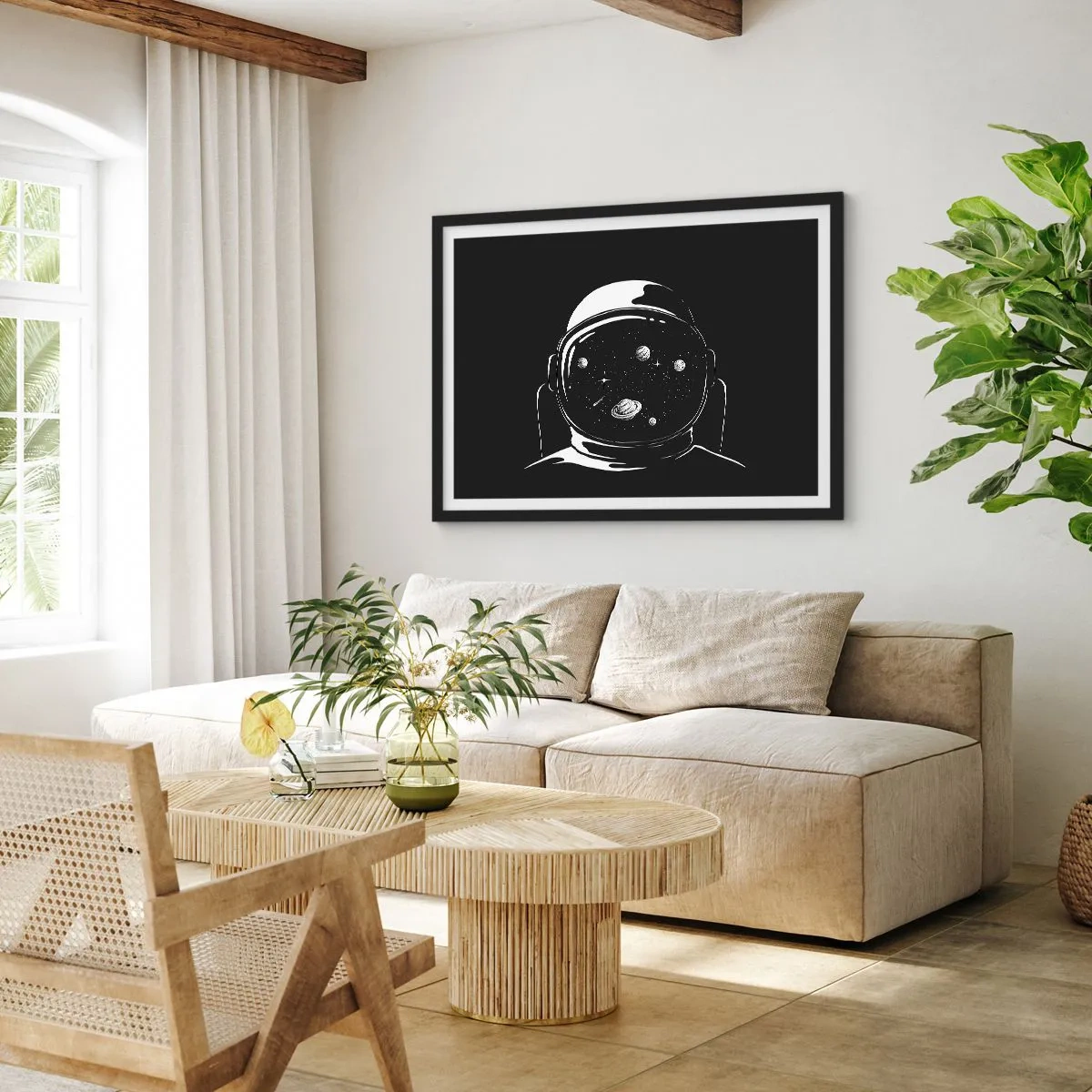 Poster in cornice nera - Panorama niente male - 40x30 cm