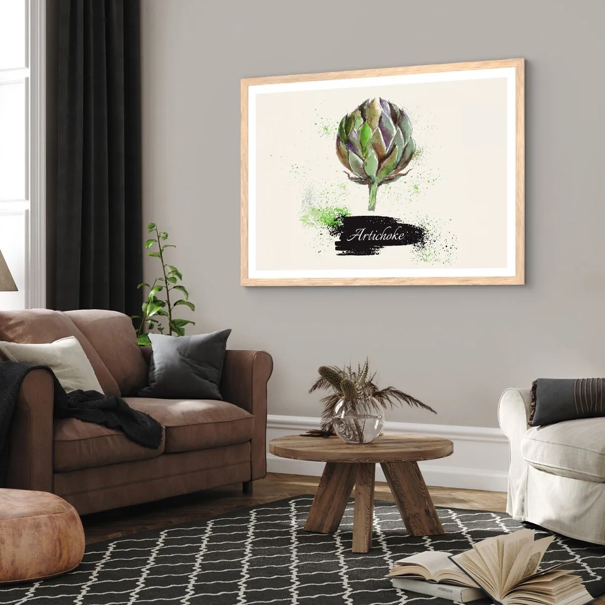 Poster in cornice rovere chiaro - Evviva la verdura! - 91x61 cm