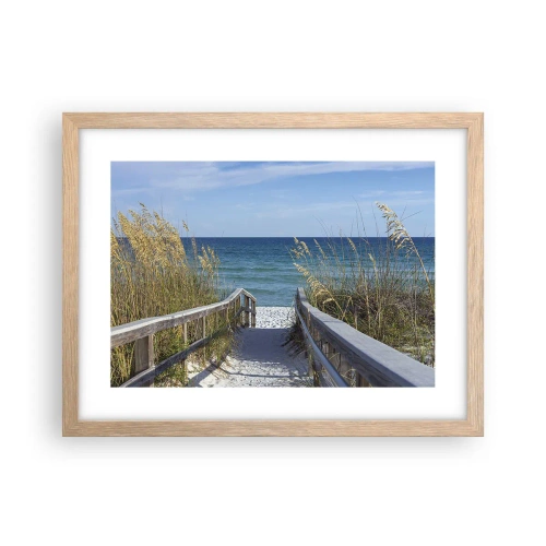 Poster in cornice rovere chiaro - Al sole, al vento - 40x30 cm