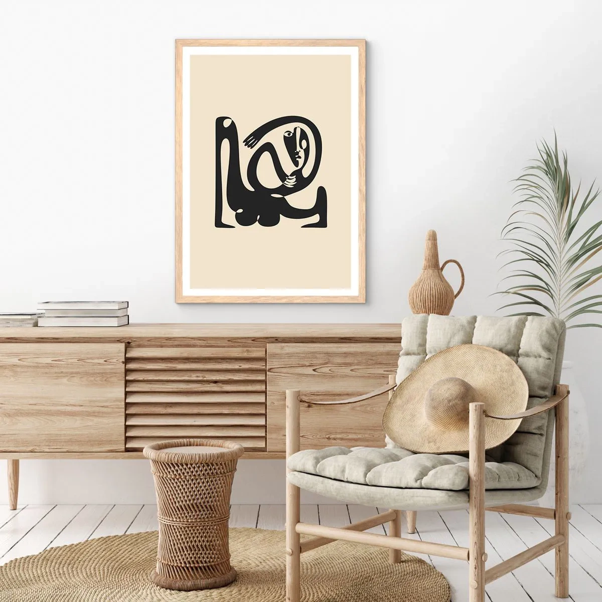 Poster in cornice rovere chiaro - Quasi Picasso - 70x100 cm