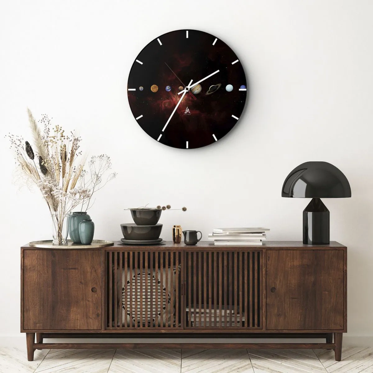 Orologio da parete - Orologio in Vetro - Il nostro vicinato - 30x30 cm