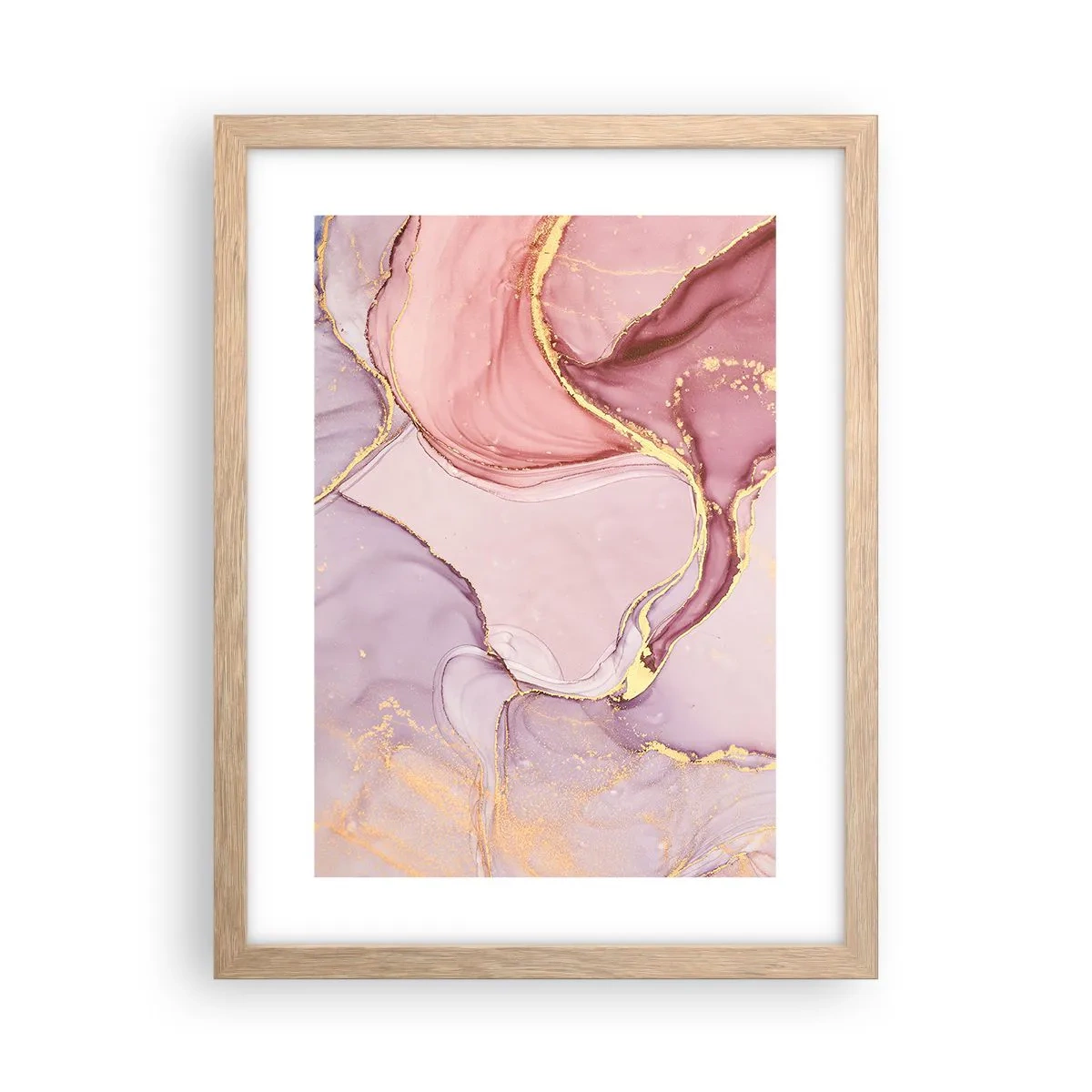 Poster in cornice rovere chiaro - La carezza dei colori - 30x40 cm