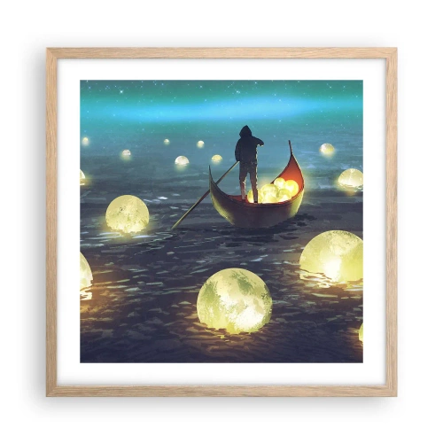 Poster in cornice rovere chiaro - Cose che neanche i filosofi hanno sognato - 50x50 cm