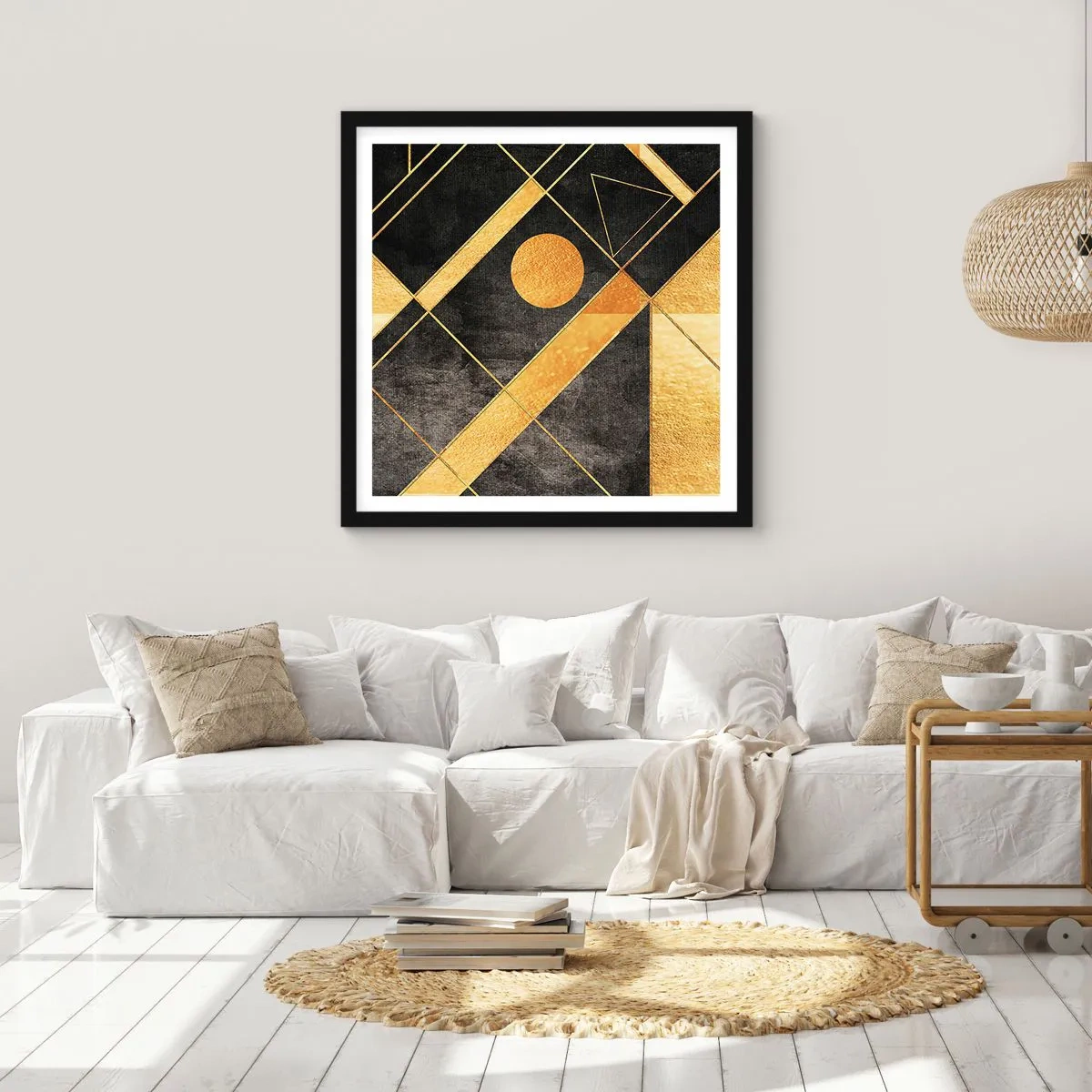 Poster in cornice nera - Sole del deserto - 40x40 cm