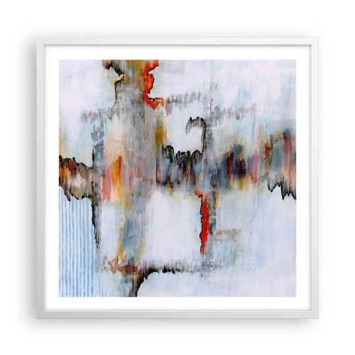 Poster in cornice bianca - Scritto sull'acqua - 60x60 cm