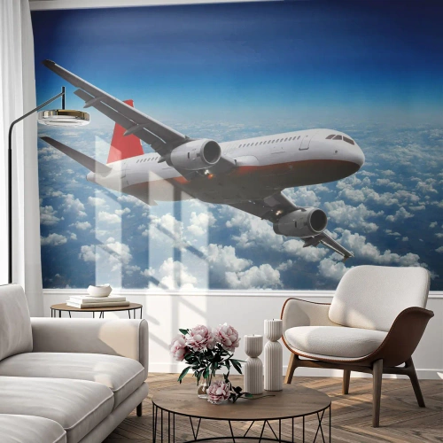 Fotomurale su misura Premium Canvas - Lascia tutto - Aereo, Viaggi, Nuvole
