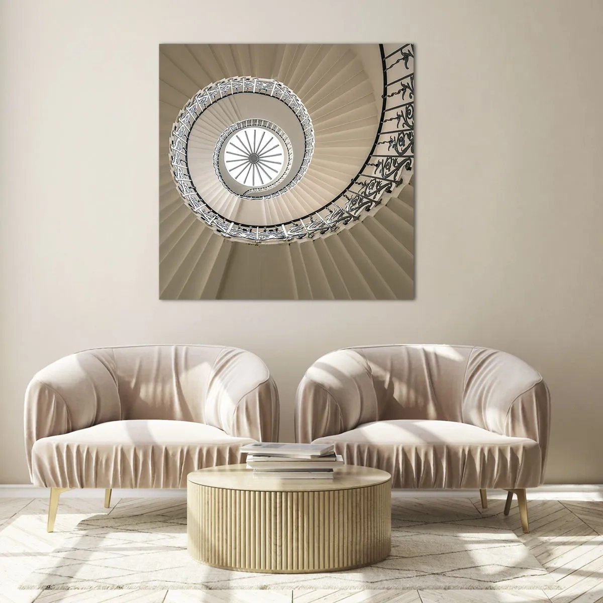 Quadro su vetro - Al centro della chiocciola - 70x70 cm