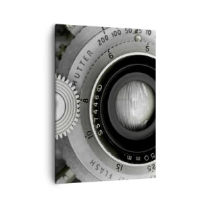 Quadro su tela - Stampe su Tela - L'obiettivo di una vecchia macchina fotografica - 50x70cm - Racconto su Hollywood - Decorazione murale moderna per soggiorno e camera da letto ARTTOR