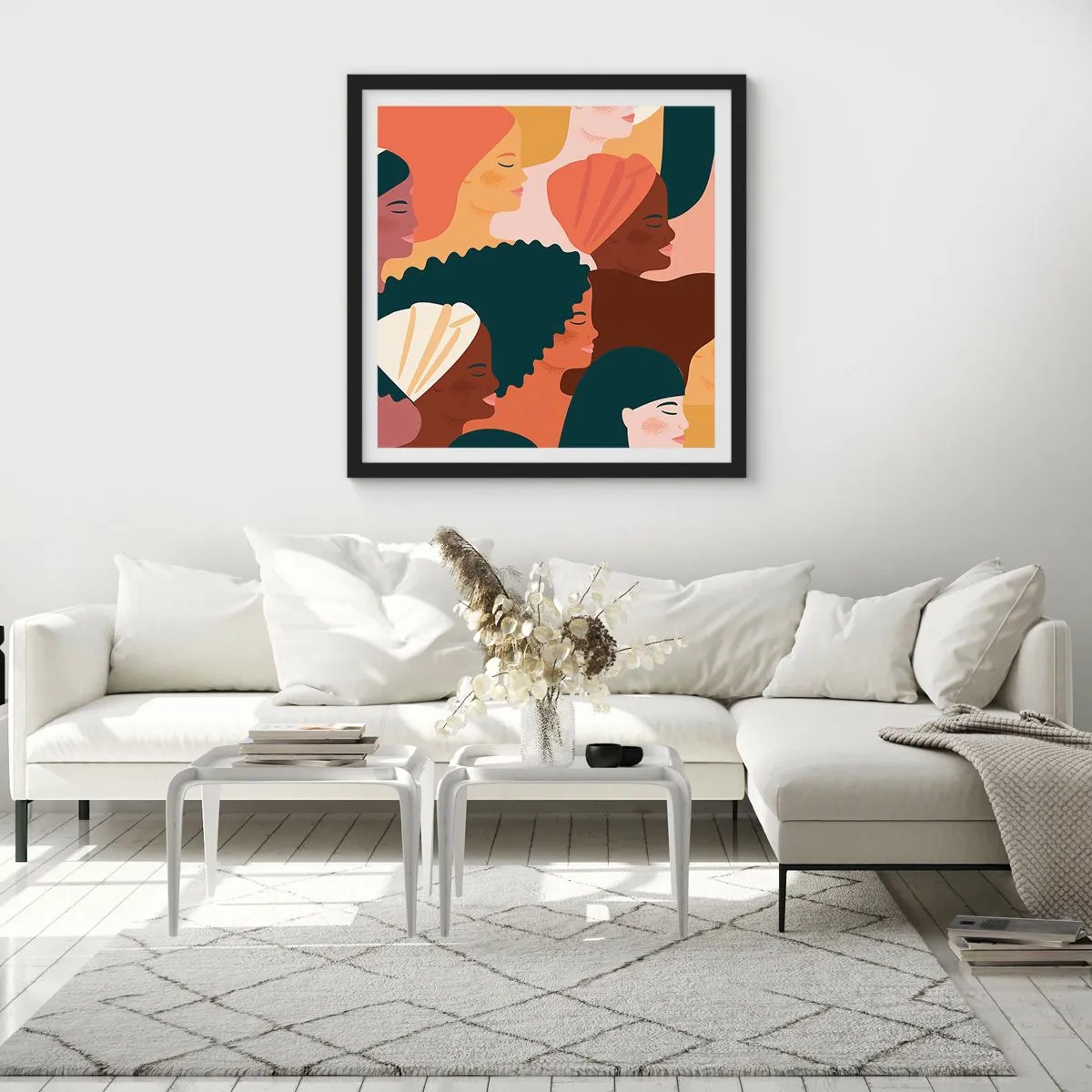 Poster in cornice nera - Solo femminilità - 30x30 cm