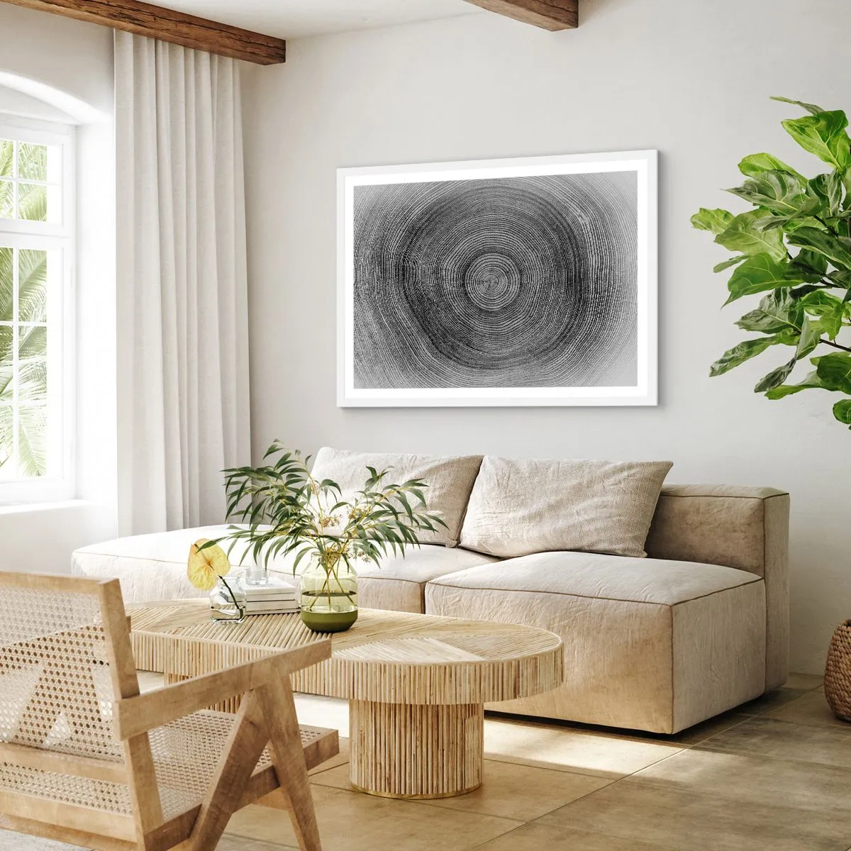 Poster in cornice bianca - I segni del tempo - 70x50 cm