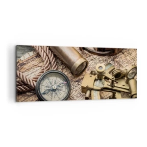 Quadro su tela - Stampe su Tela - Traccia la rotta - 100x40 cm