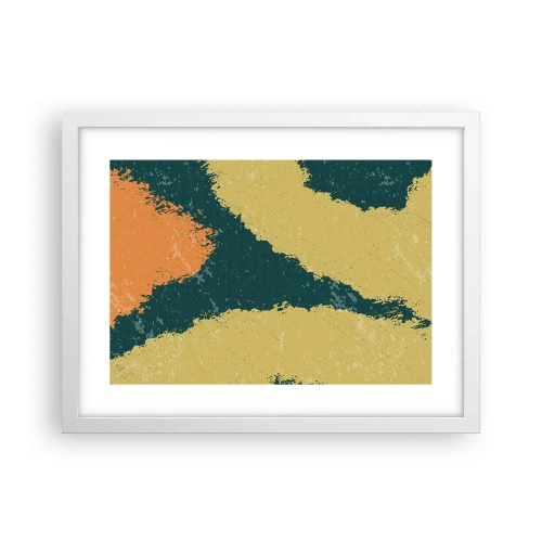 Poster in cornice bianca - Astrazione: movimento lento - 40x30 cm