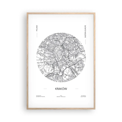 Poster in cornice rovere chiaro - Anatomia di Cracovia - 70x100 cm