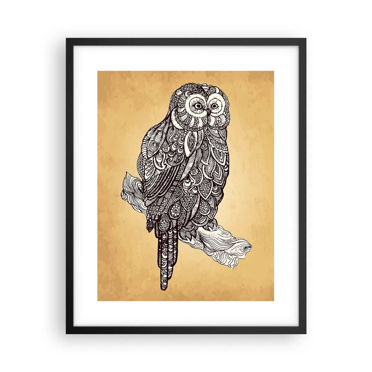 Poster in cornice nera - Delicati ghirigori di saggezza - 40x50 cm