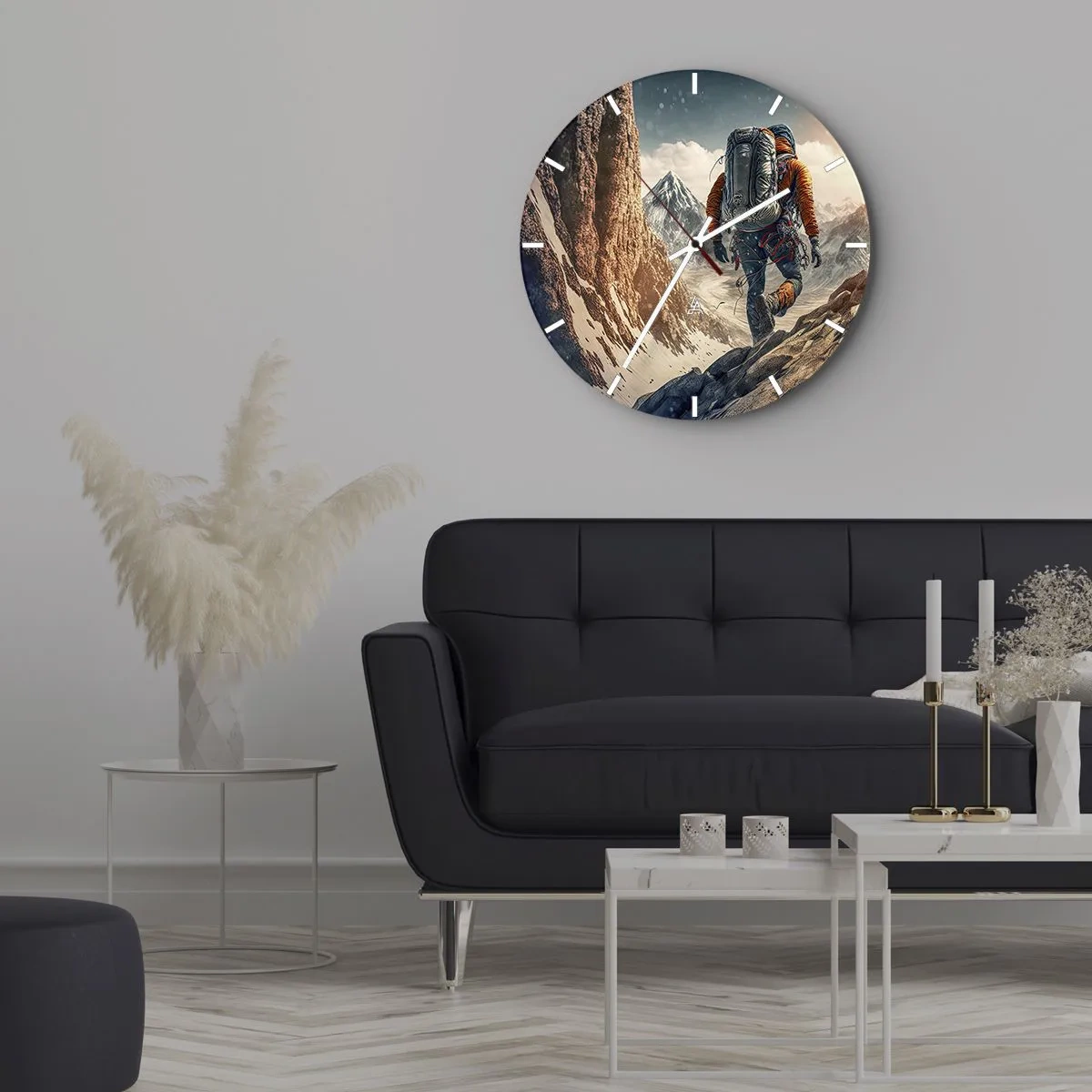 Orologio da parete - Orologio in Vetro - Guerriero solitario - 40x40 cm