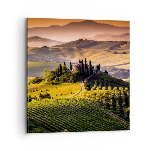 Quadro su tela - Stampe su Tela - Arcadia: paesaggio toscano - 70x70 cm