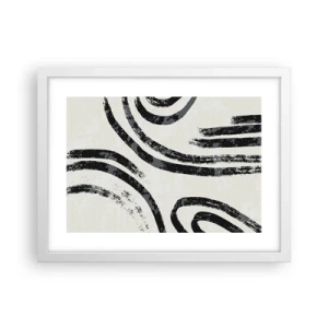 Poster in cornice bianca - Interrotto a metà - 40x30 cm