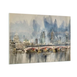 Quadro su vetro - Londra in tutto il suo splendore - 100x70cm - Londra in tutta la sua bellezza - Decorazione murale moderna per soggiorno e camera da letto ARTTOR