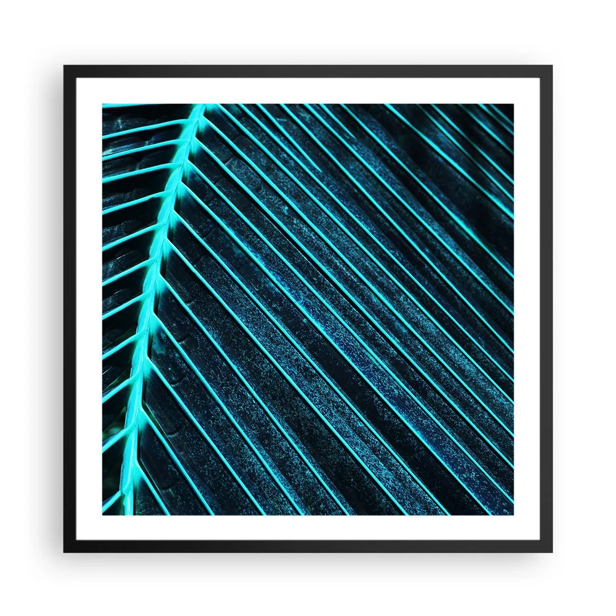Poster in cornice nera - La struttura del verde - 60x60 cm