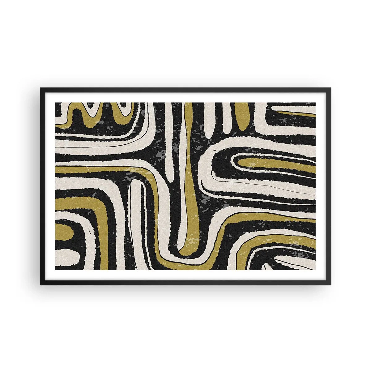 Poster in cornice nera - Composizione: strade e vicoli - 91x61 cm