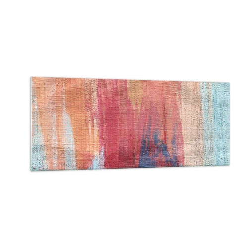 Quadro su vetro - Colando con l'arcobaleno - 100x40 cm