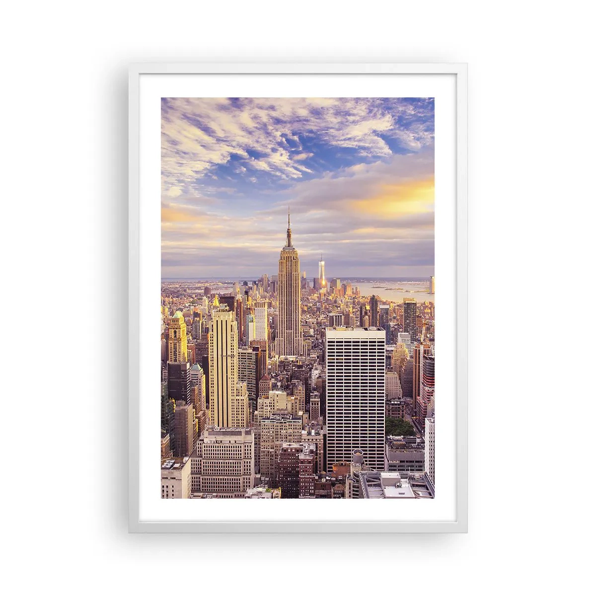 Poster in cornice bianca - Toccando le nuvole - 50x70 cm