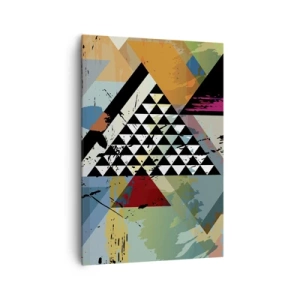 Quadro su tela - Stampe su Tela - Una composizione astratta di forme geometriche e colori. - 70x100cm - Come è semplice - Decorazione murale moderna per soggiorno e camera da letto ARTTOR