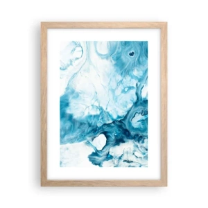 Poster in cornice rovere chiaro - Concerto di blu - 30x40 cm