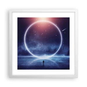 Poster in cornice bianca - Sono già qui... - 40x40 cm