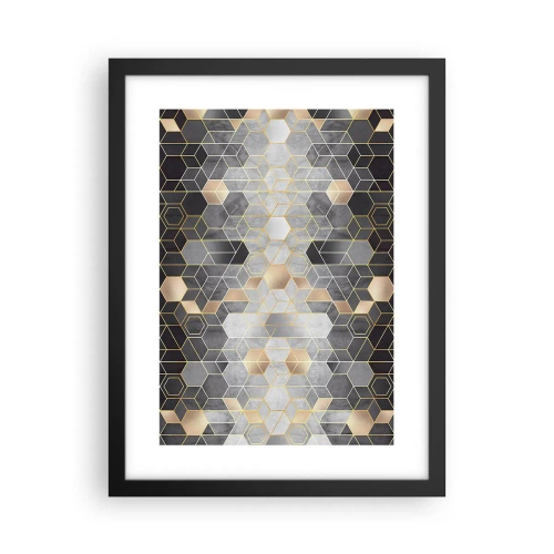 Poster in cornice nera - Composizione di diamante - 30x40 cm
