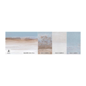 Campione di Fotomurale Premium Canvas - Paesaggio incerto - Pezzo, Luminoso, Minimalismo - 100x30 cm