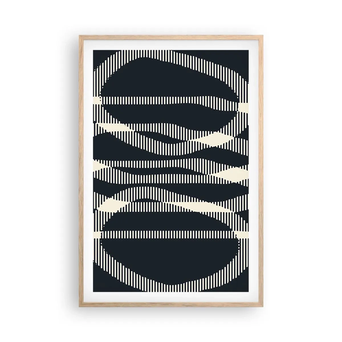 Poster in cornice rovere chiaro - Tentativo di rompere l'oscurità - 61x91 cm