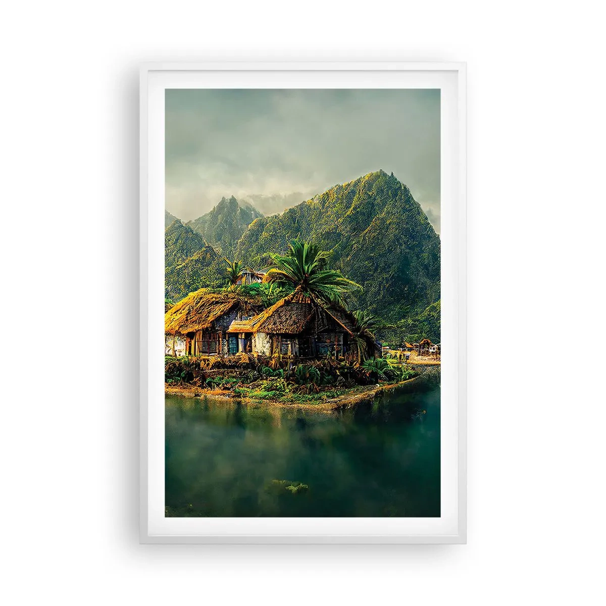 Poster in cornice bianca - Paradiso tropicale - 61x91 cm