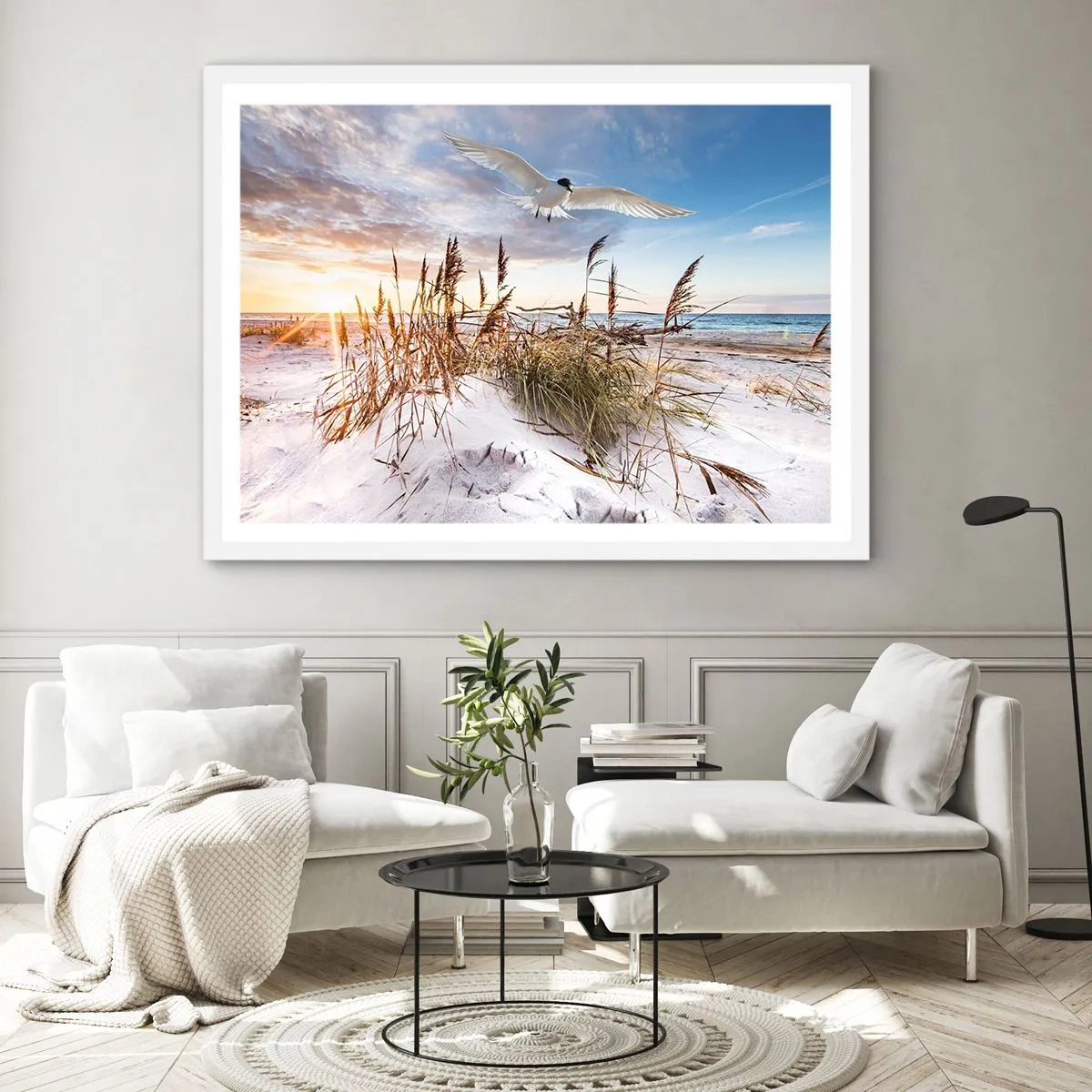 Poster in cornice bianca - Vento dal mare - 40x30 cm