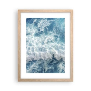 Poster in cornice rovere chiaro - Con gioia e saltellando - 30x40 cm